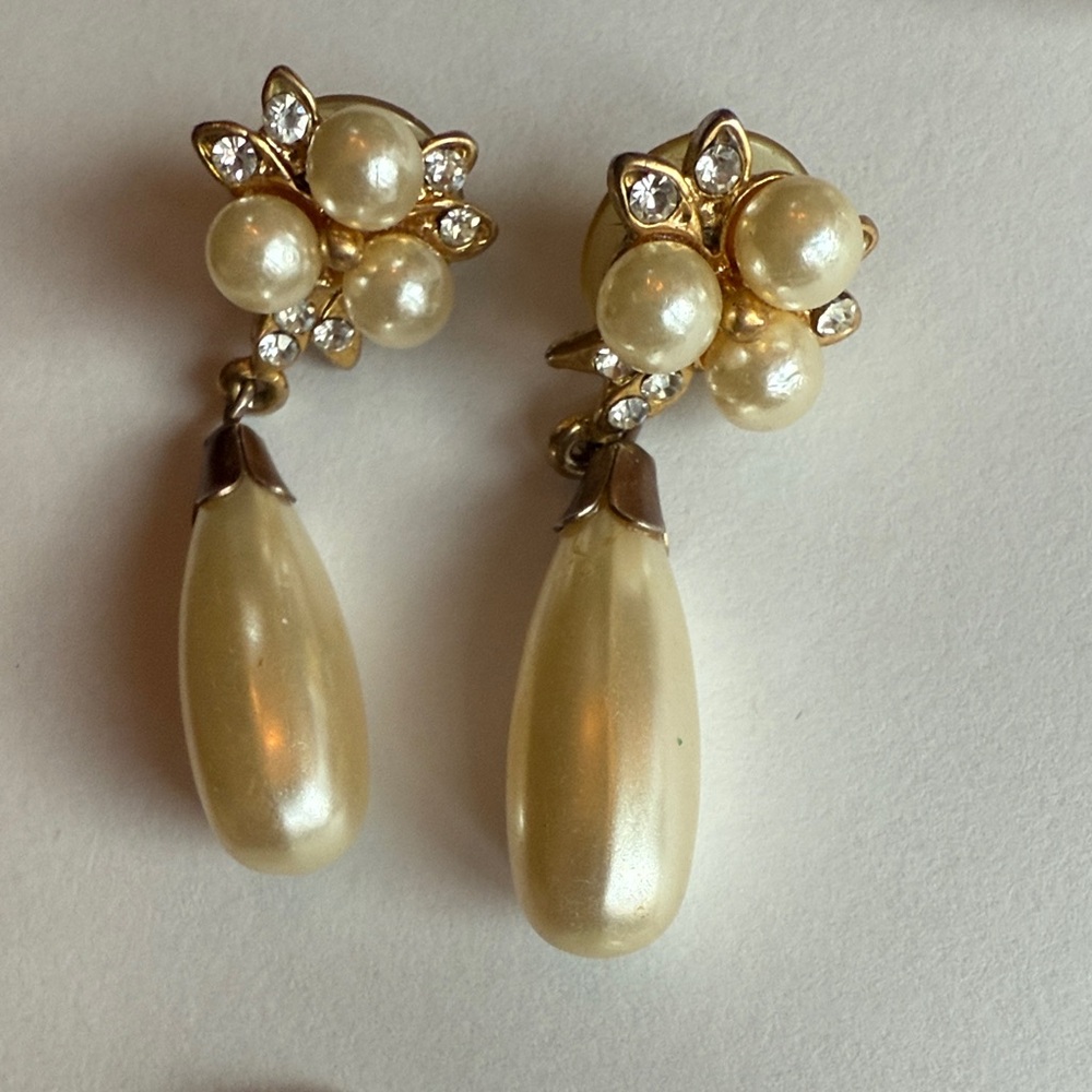 Assorted Pearl Stud and Drop Pierced Earring bundle lot- vintage to new